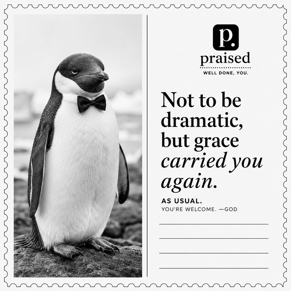 Not to be dramatic, but grace carried you again.