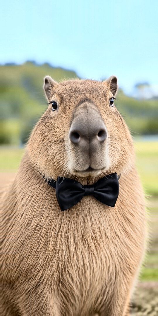Capybara in a bow tie
