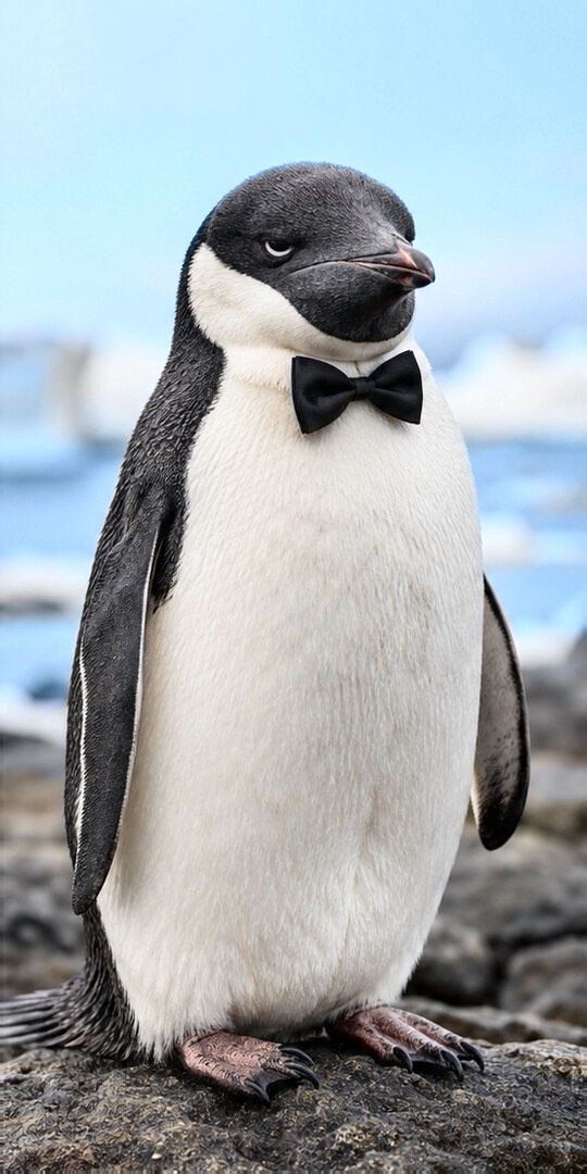 Penguin in a bow tie