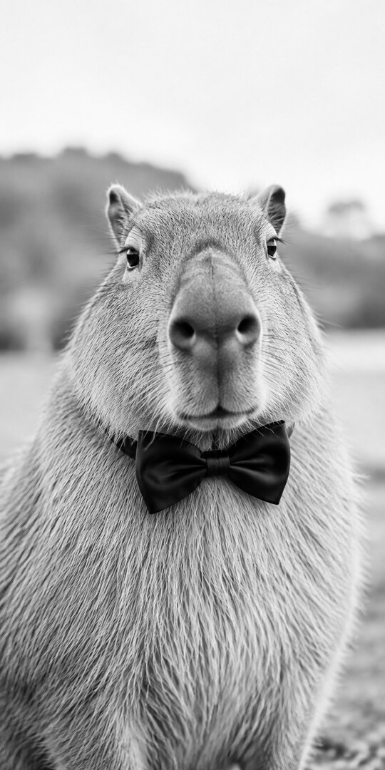 Capybara in a bow tie