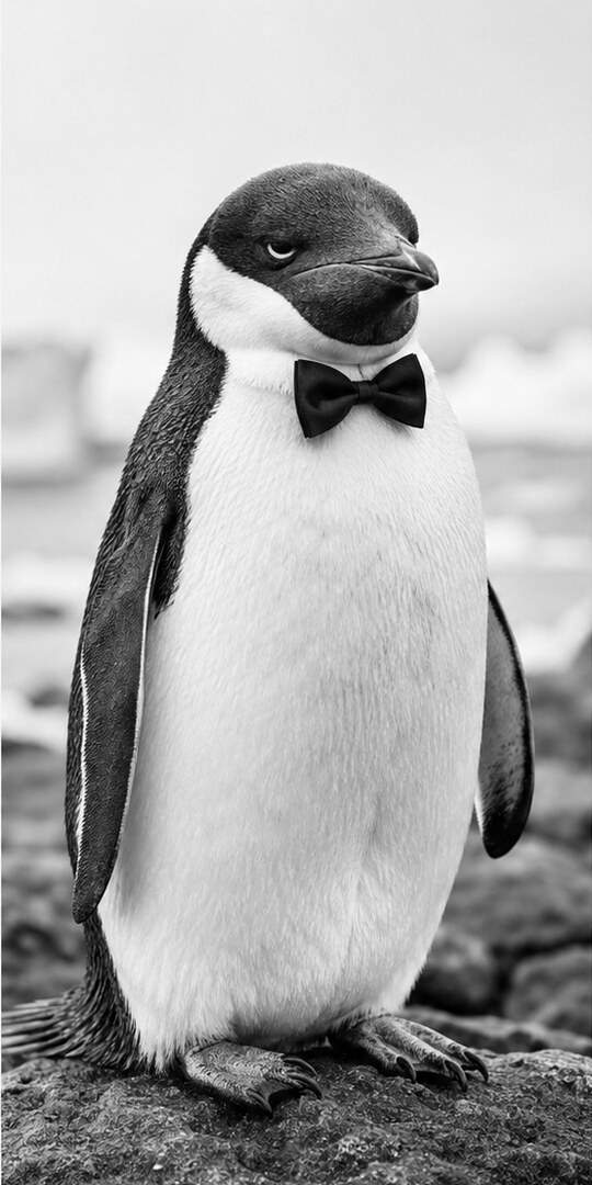 Penguin in a bow tie